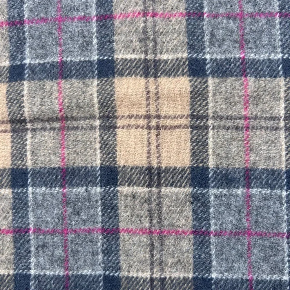 Barbour Tartan Lambswool Scarf Outdoors Hiking Work Wool Plaid Cabincore Country